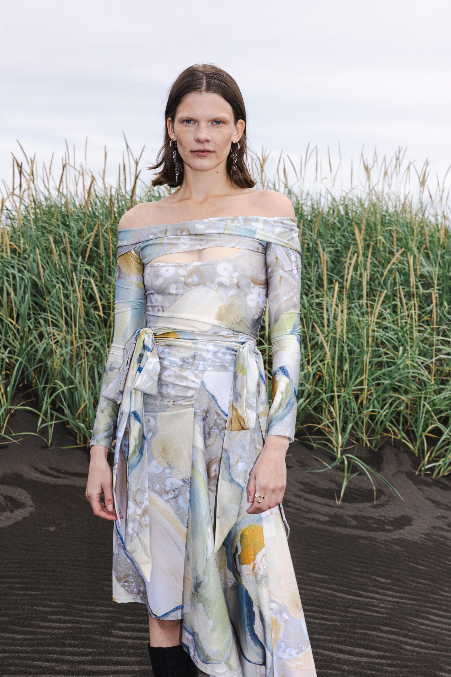 The Cutout Top in Beige Painting