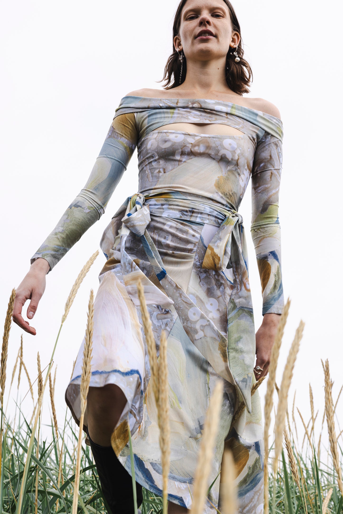 The Cutout Top in Beige Painting