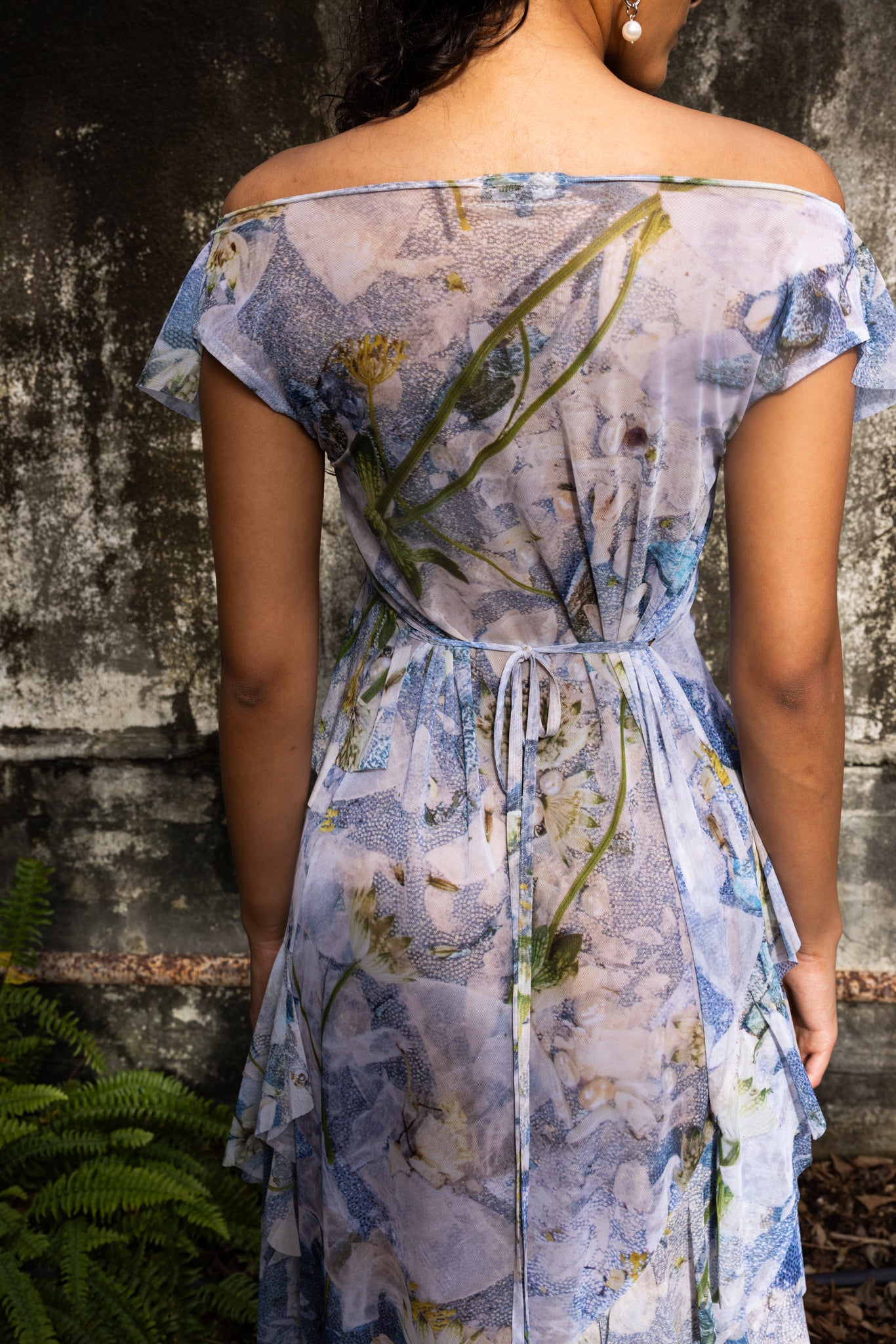 The Frill Maxi Dress in Seashore