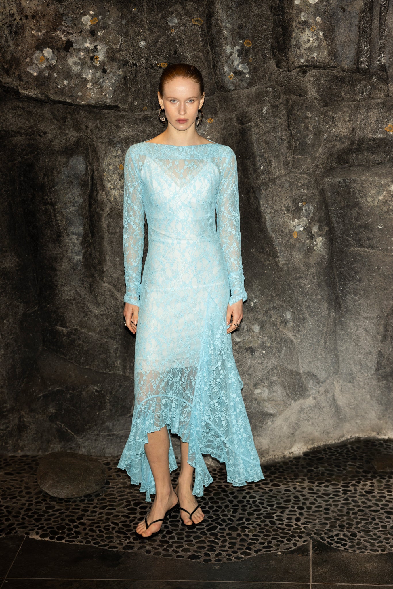 lace butterfly dress The in Blue – Hildur Yeoman 2026 Sep Size:1 piece stretch cotton fabric offers Dark Green Velvet Halter