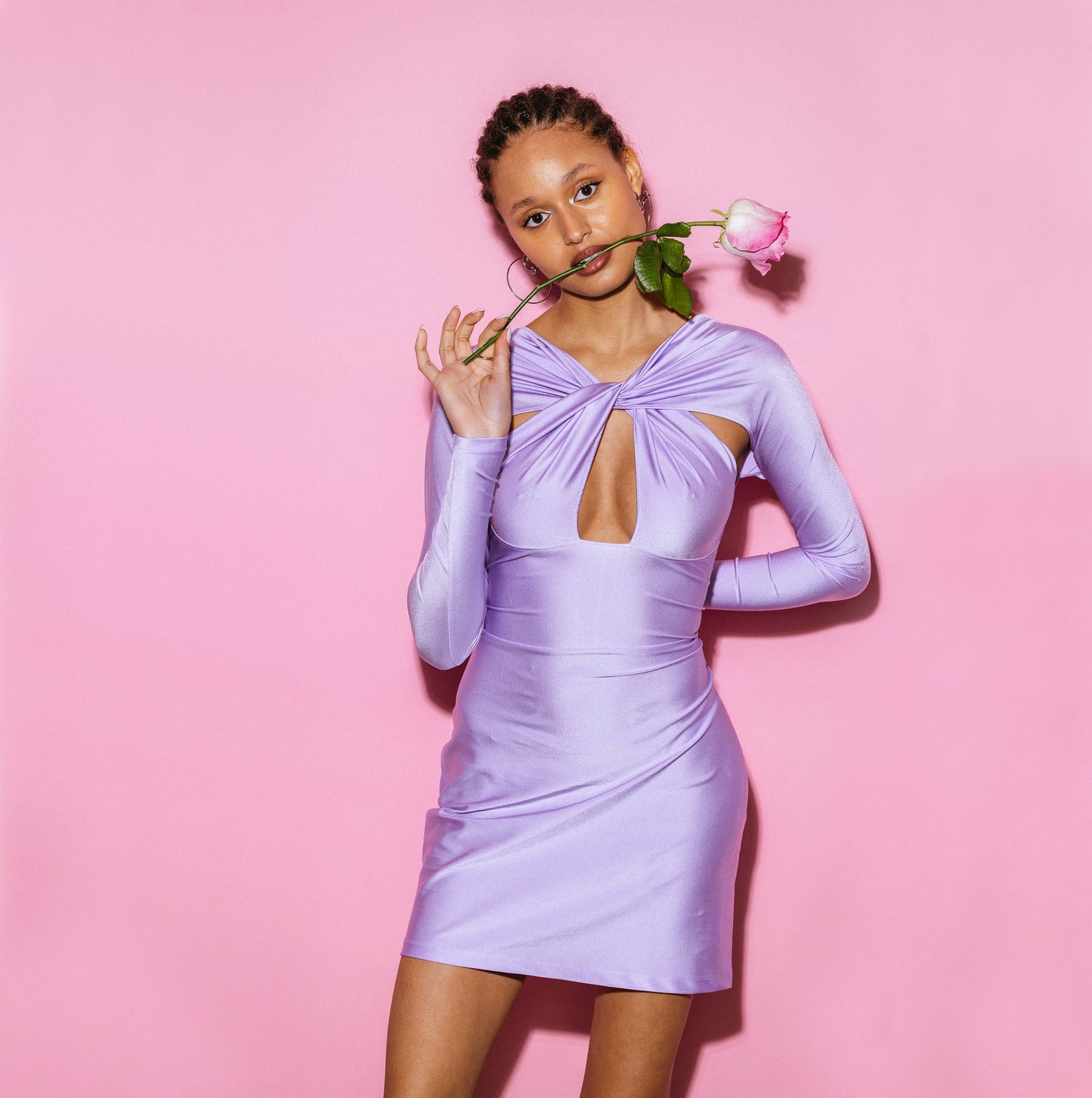 Twisted Cut Out Jersey Dress