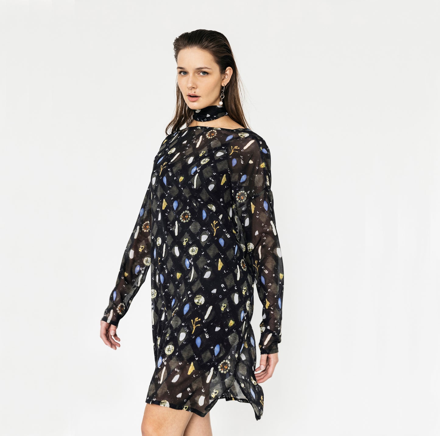 The Breeze Dress in Black Treasure