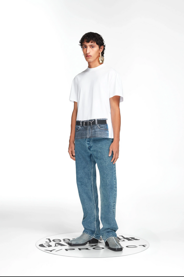 Trompe L'oeil Y Belt T-shirt