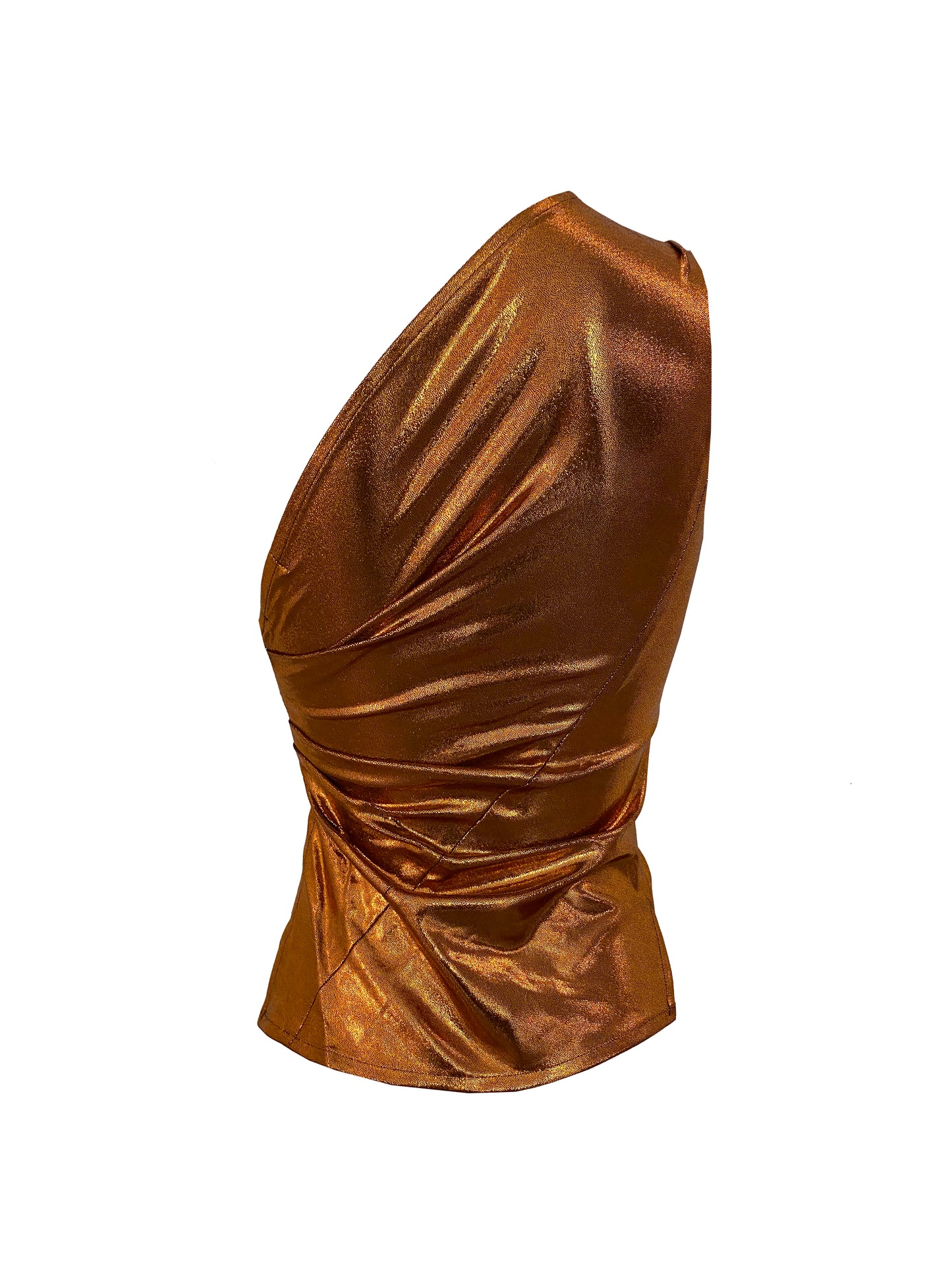 One Shoulder top in Bronze