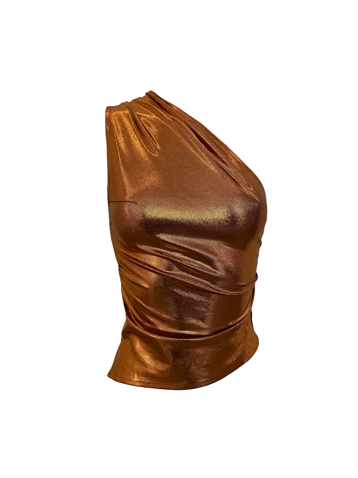 One Shoulder top in Bronze