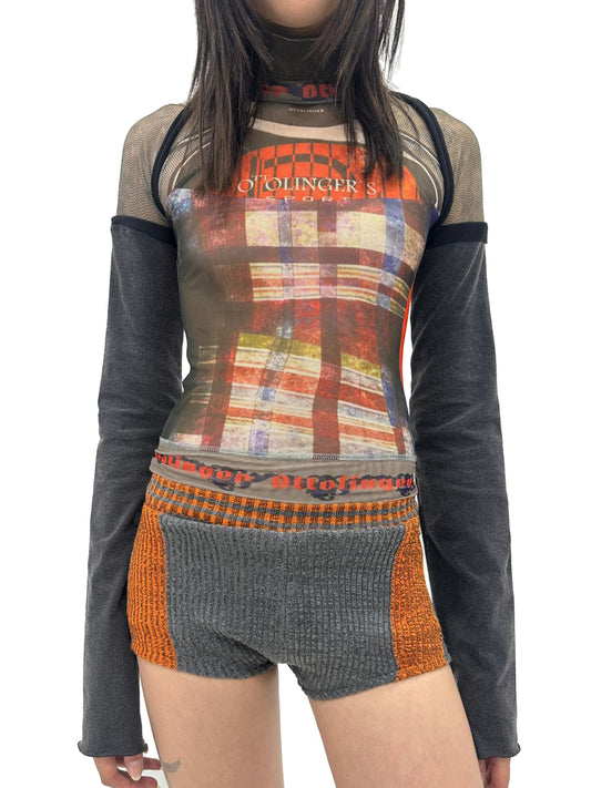 Mesh Hybrid Longsleeve - Racing Plaid