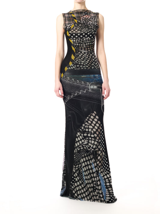 Knitted Mesh Maxi Dress