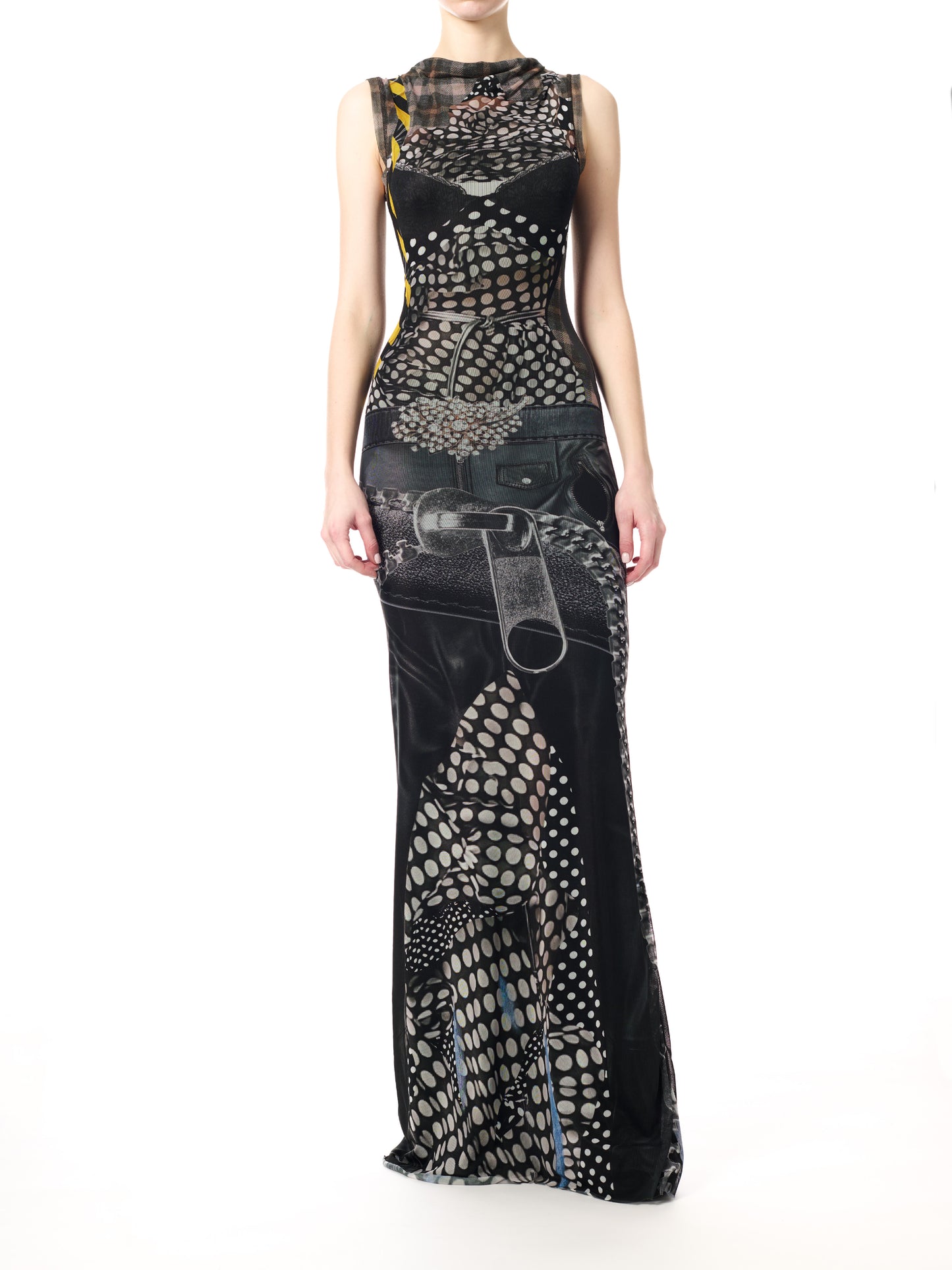 Knitted Mesh Maxi Dress