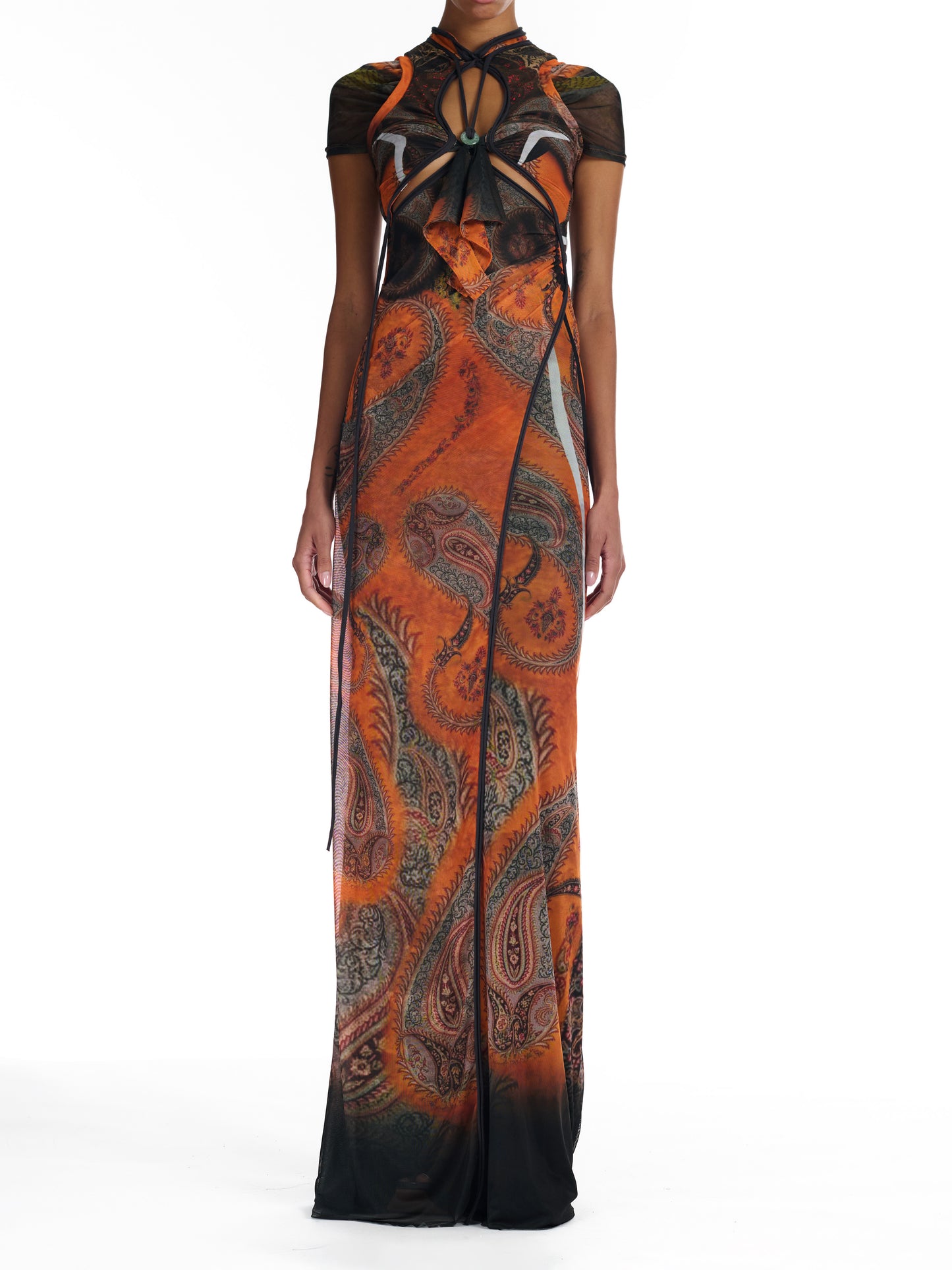 Mesh Dragonfly Gown Orange