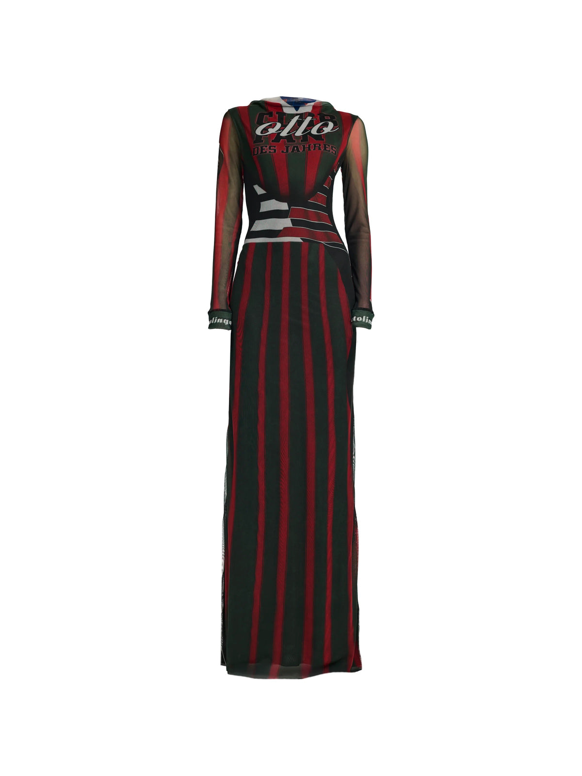 Mesh Longsleeve Maxi Dress