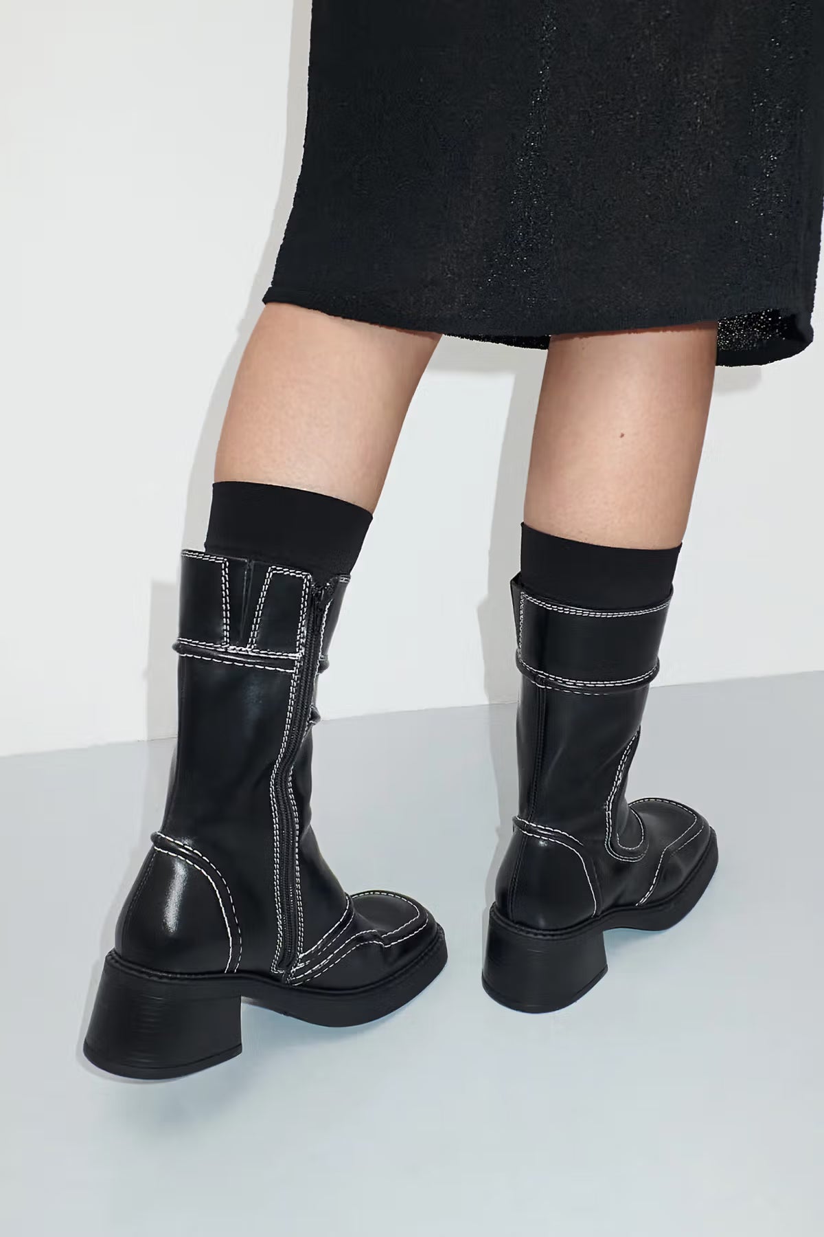 Malene Black Ankle Boots