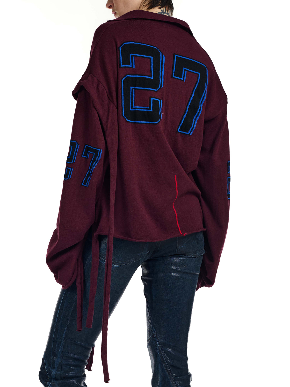 Oversized Jacquard Longsleeve Burgundy