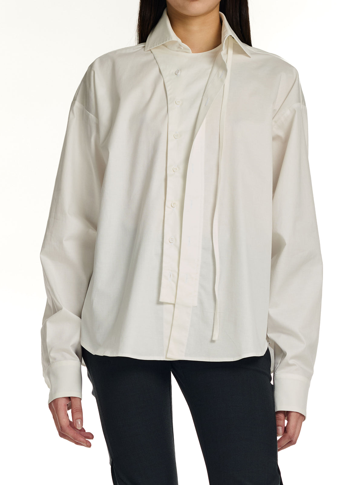 Double Closure Shirt White