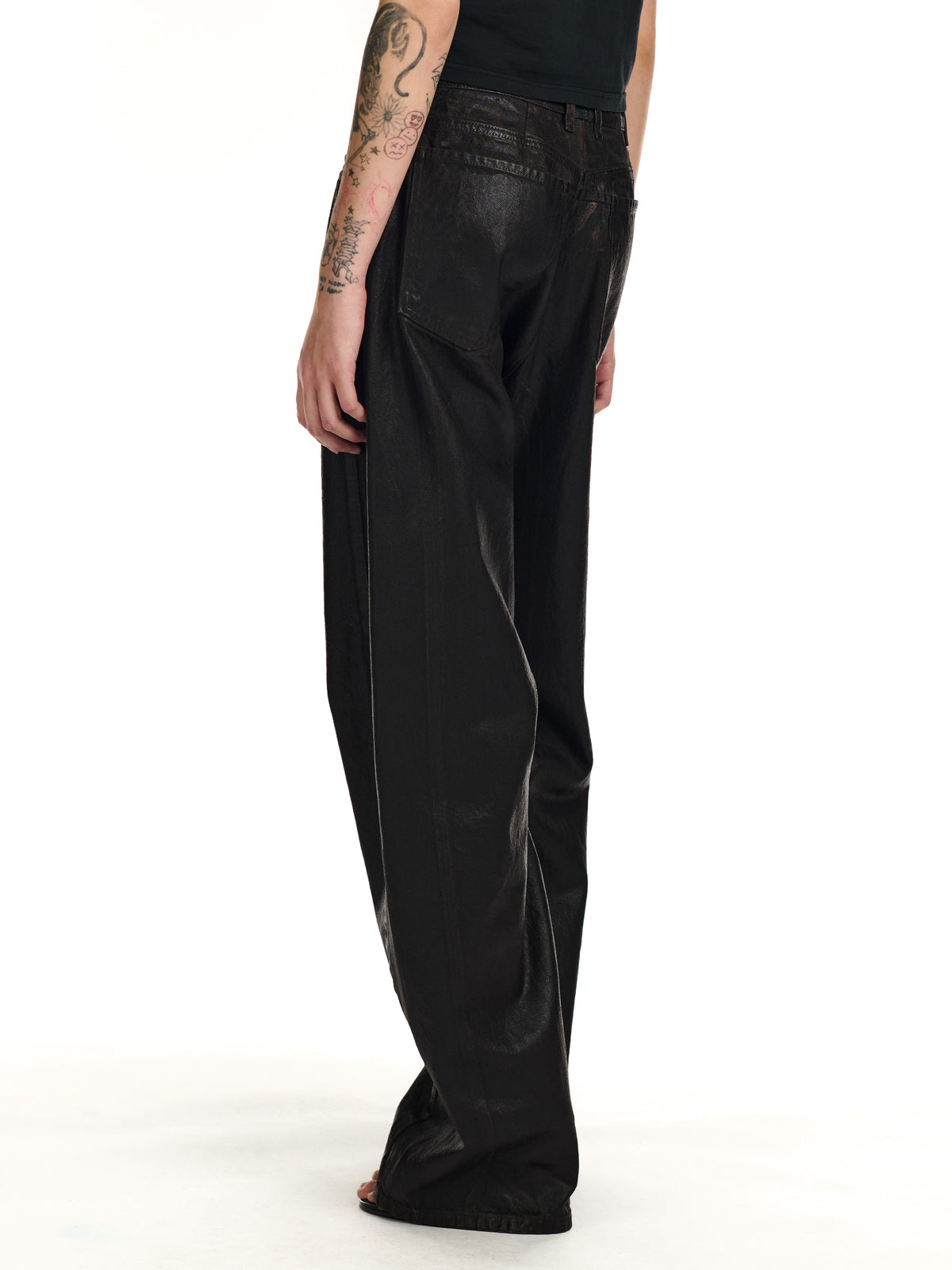 Glazed Baggy Jeans Brown Overdye