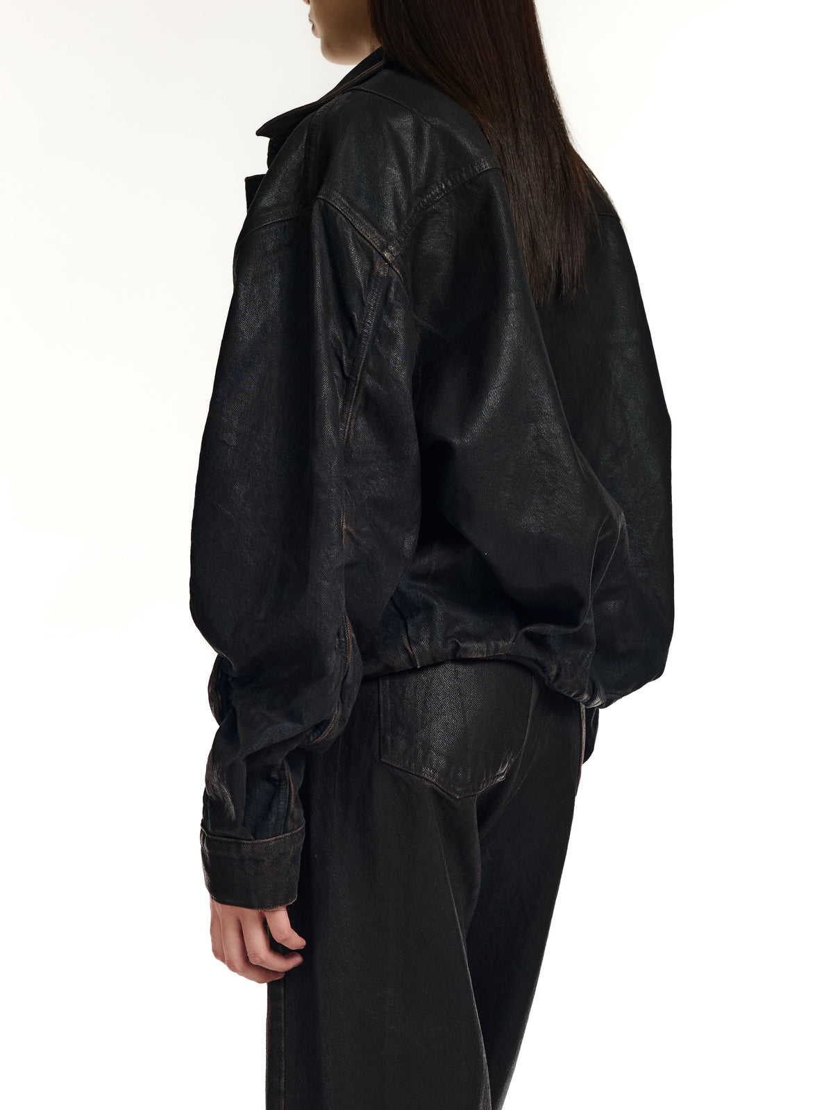 Glazed Flex Denim Jacket Brown Overdye