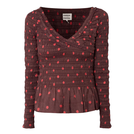 Suri Shirred Sheer Blouse