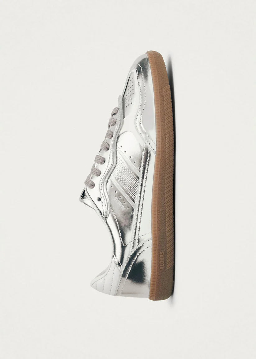 Tb.490 Rife Shimmer Silver Cream Leather Sneakers