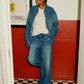 LOW RISE WIDE LEG DENIM Blue Wash