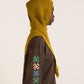 Tassel Hooded Scarf Olive