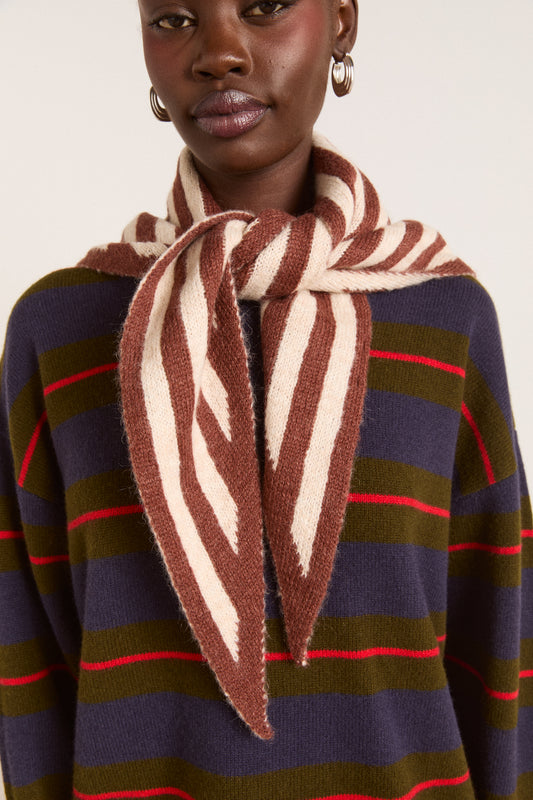 Stripe Triangle Head Scarf