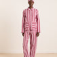 Florine PJ Set Burg/Pink Wide Stripe