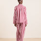 Florine PJ Set Burg/Pink Wide Stripe