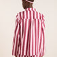 Florine PJ Set Burg/Pink Wide Stripe