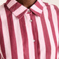 Florine PJ Set Burg/Pink Wide Stripe