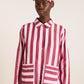 Florine PJ Set Burg/Pink Wide Stripe