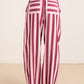 Florine PJ Set Burg/Pink Wide Stripe