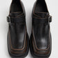 Gisela Brushed Brown Buckle Brogues