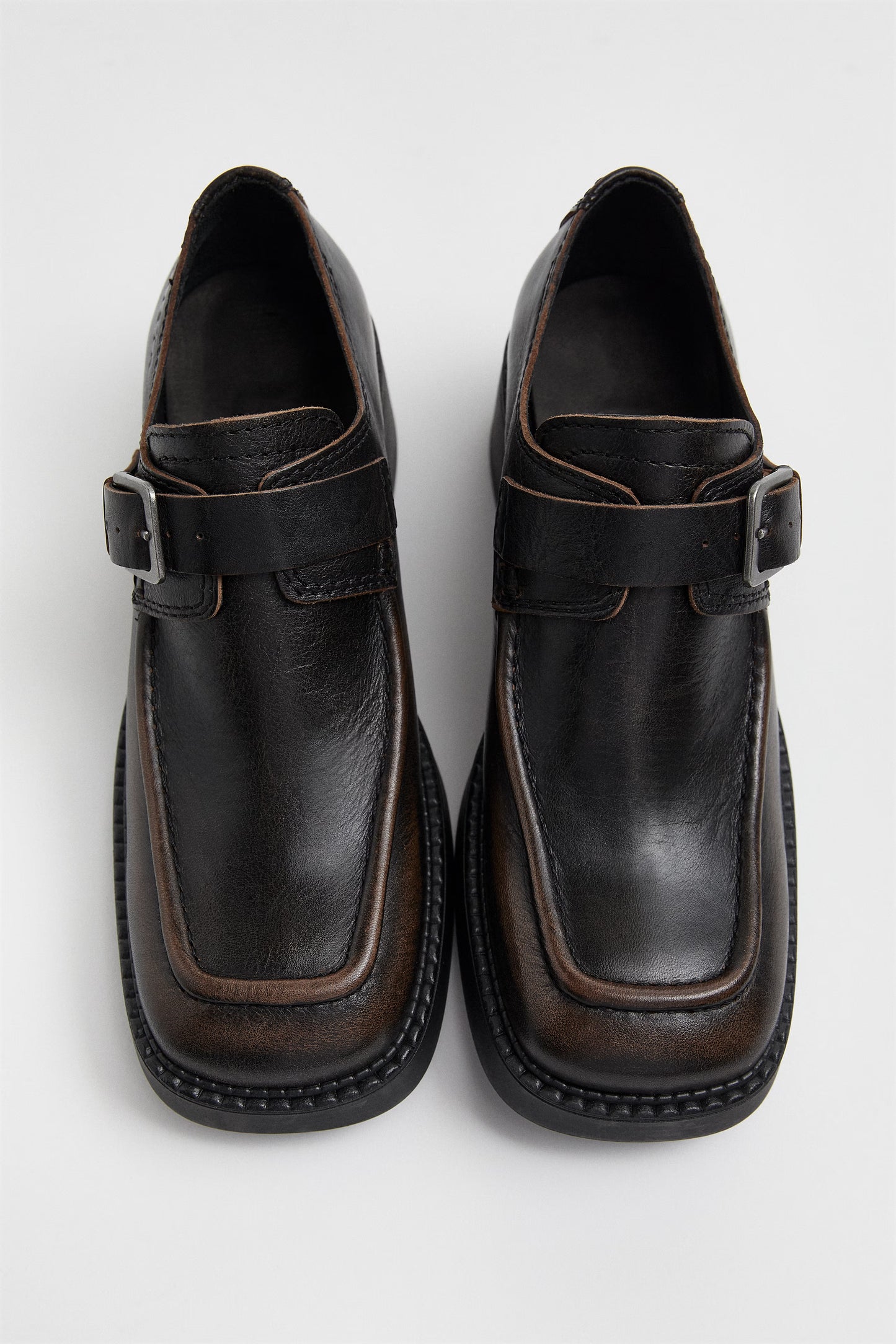 Gisela Brushed Brown Buckle Brogues