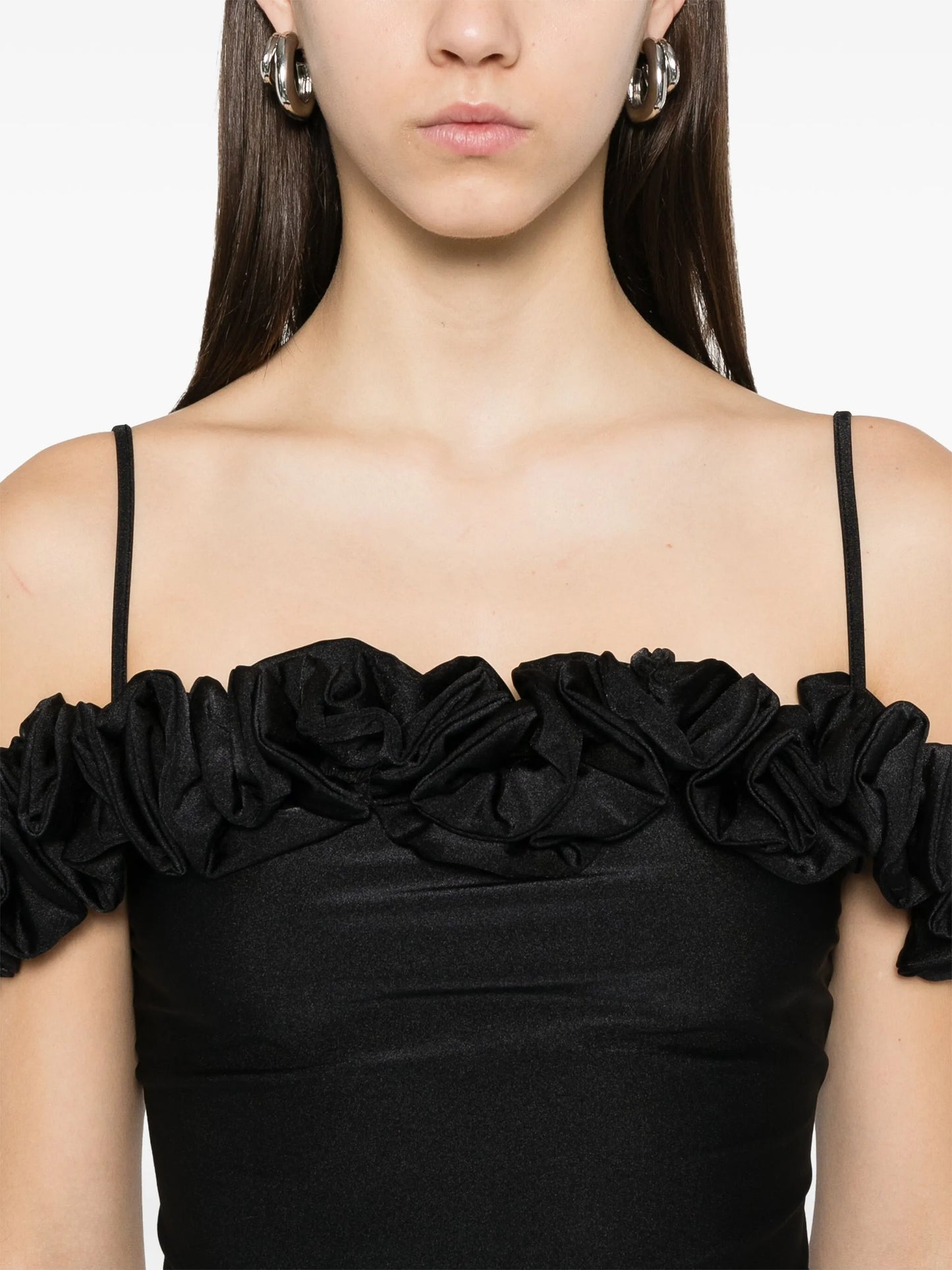 Ruffle Top Black