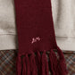 Tassel Hooded Scarf in Burg