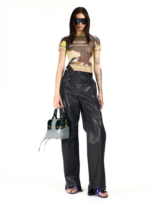 Glazed Baggy Jeans - Black