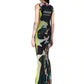 Mesh Maxi Gown - Morph Camo