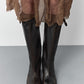 Kristel Brown Tall Boots Brown Brush Off Leather