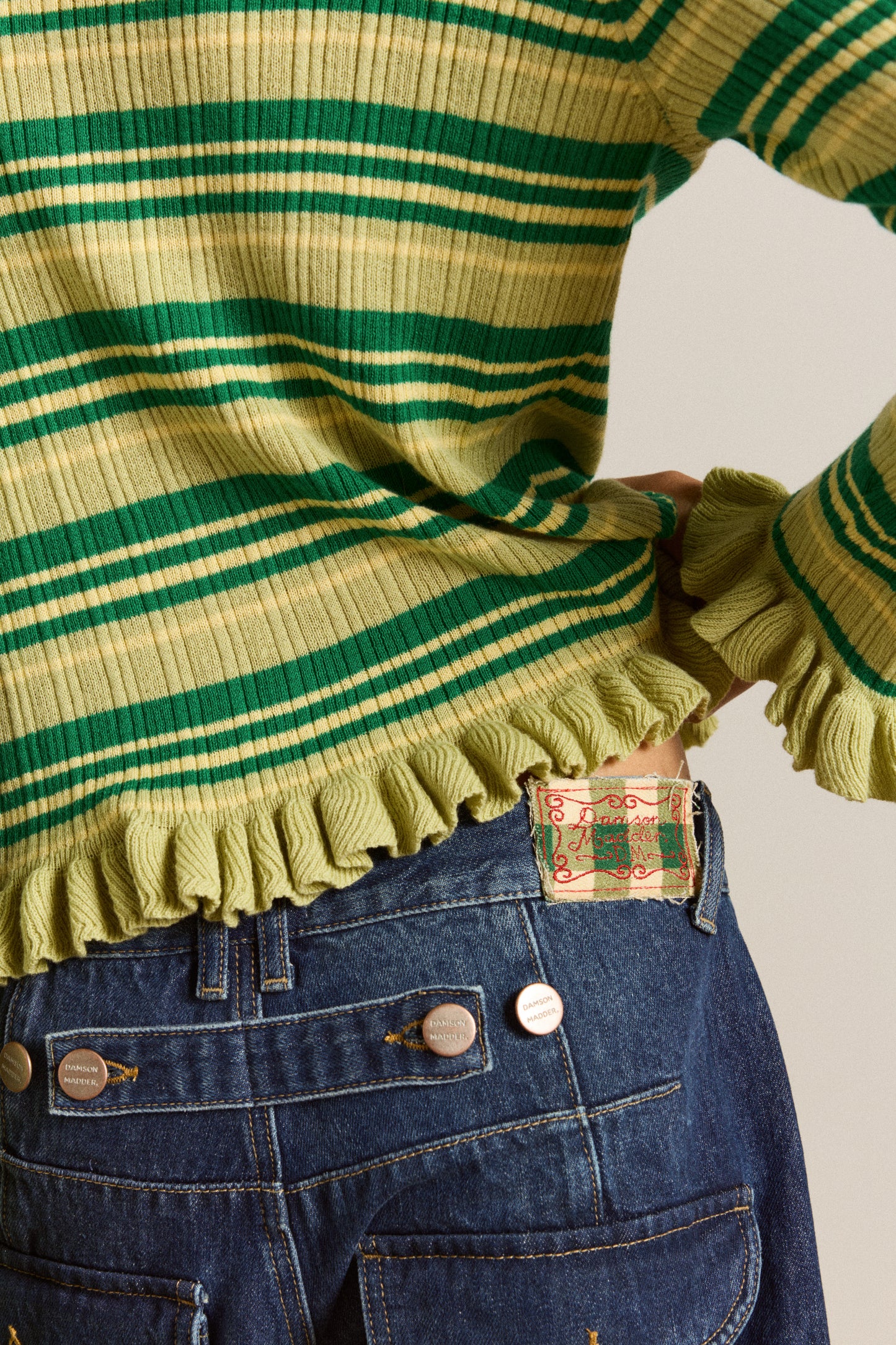 Anelis Cardigan - Green Stripe