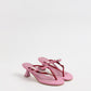 Abisai Red Mini Buckled Sandals