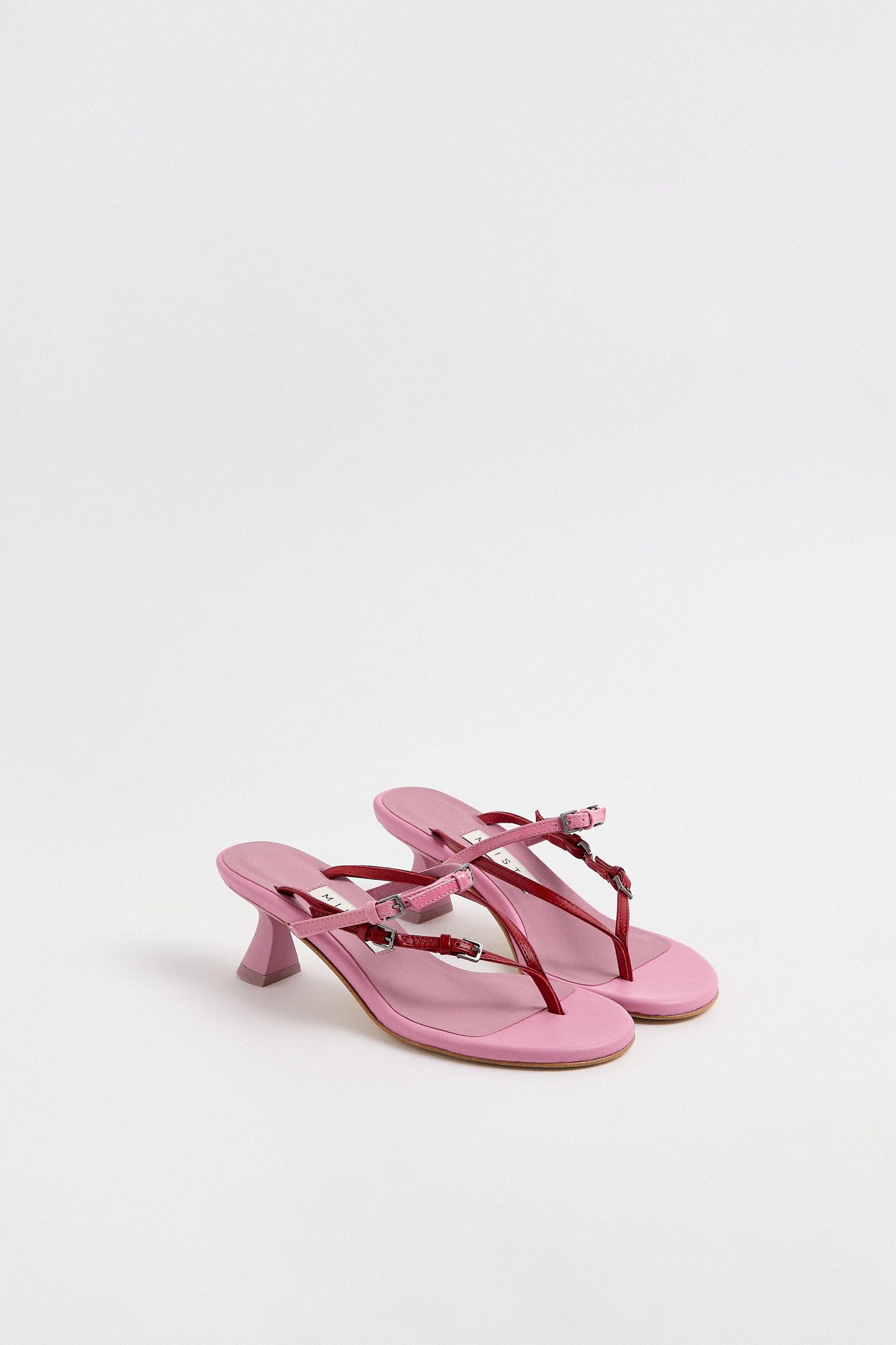 Abisai Red Mini Buckled Sandals