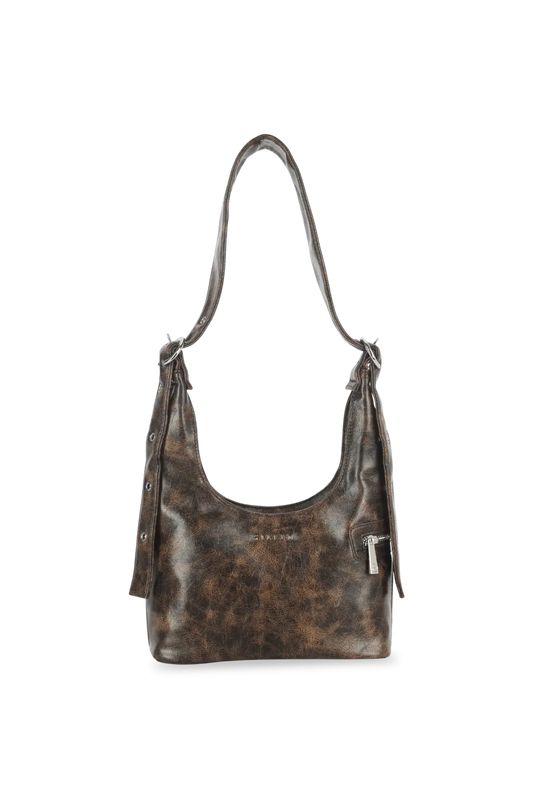 Lotta Shoulder Bag - Brown Cracked
