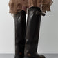 Kristel Brown Tall Boots Brown Brush Off Leather