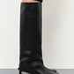 Brianna Black Grain Tall Boots