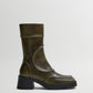 Malene Khaki Ankle Boots