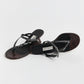 Abisai Grey Snake Embossed Leather Sandals