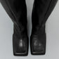Brianna Black Grain Tall Boots
