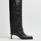 Brianna Black Grain Tall Boots