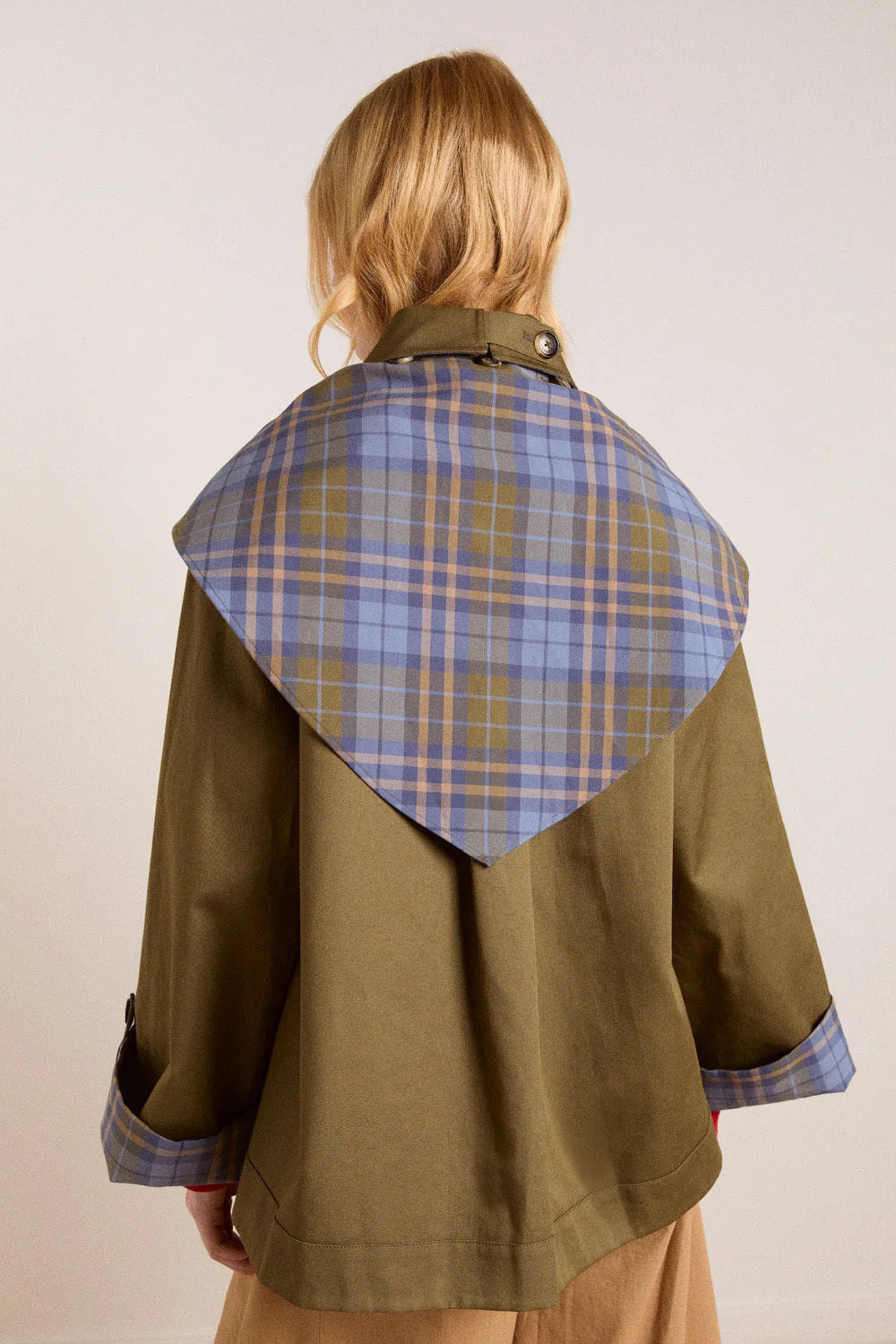 Jerry Crop Trench Coat Olive