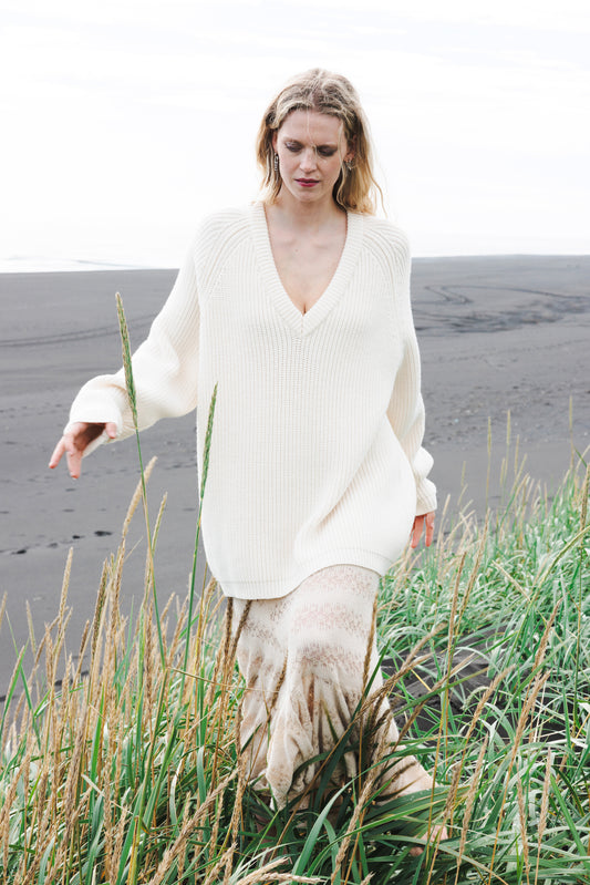 The Oversized V Neck Knit
