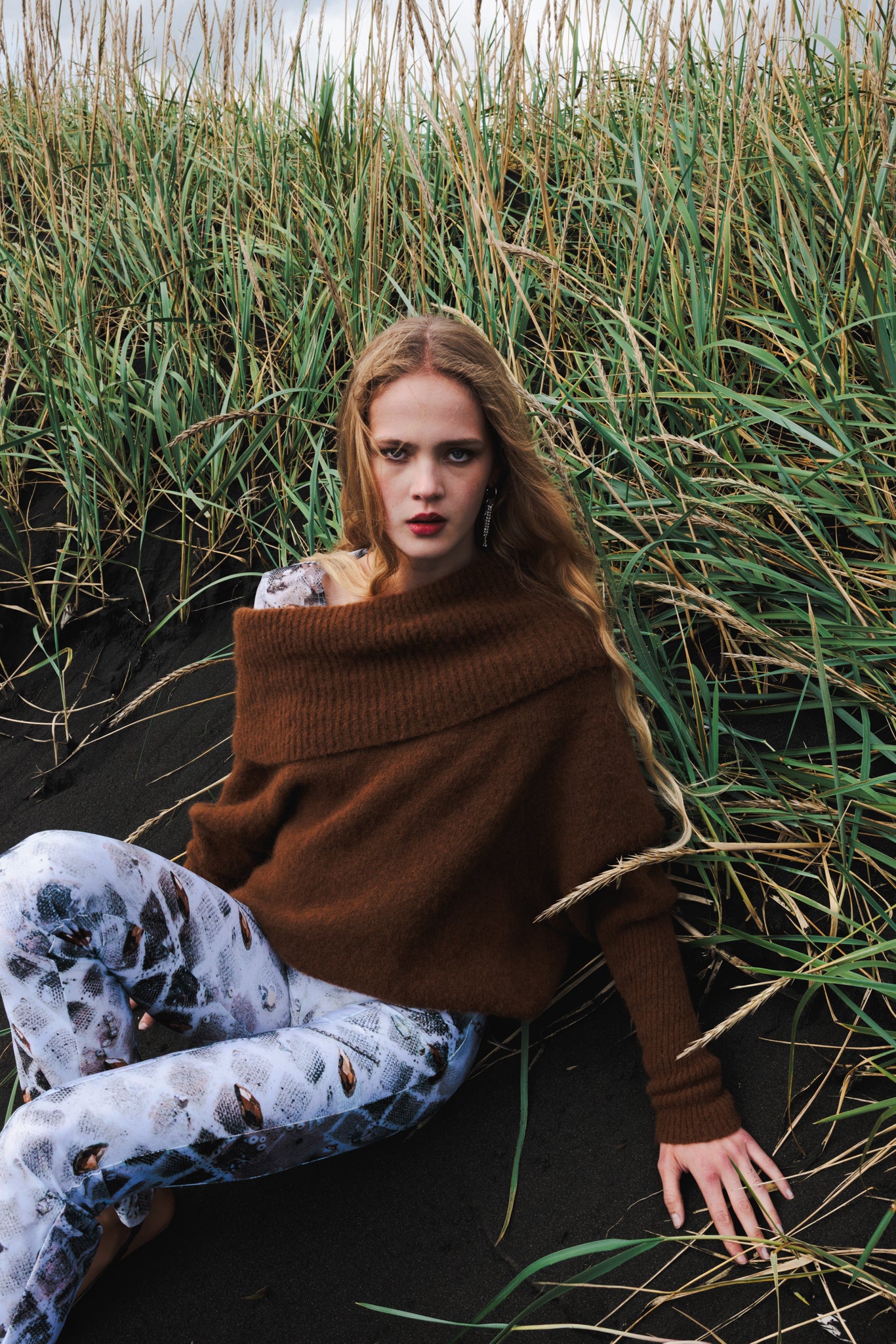 The Moss Sky Sweater in Rust
